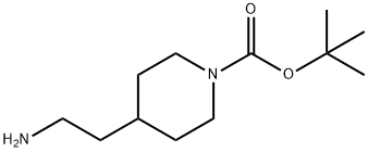 2-(N-Boc-4-哌啶基)乙胺 结构式