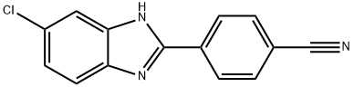4-(5-CHLORO-1H-BENZIMIDAZOL-2-YL)BENZONITRILE 结构式