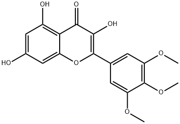 3,5,7-三羟基-3',4',5'-三甲氧基黄酮 结构式