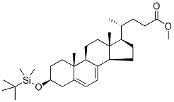 (3β)-3-[(tert-ButyldiMethylsilyl)oxy]-chola-5,7-dien-24-oic Acid Methyl Ester 结构式