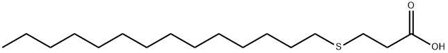 3-(十四烷基硫基)丙酸 结构式