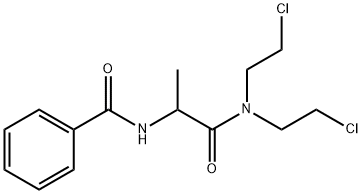 N-[1-[bis(2-chloroethyl)carbamoyl]ethyl]benzamide 结构式