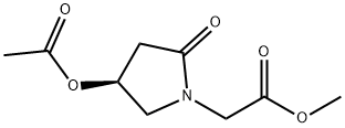 Methyl (S)-4-acetoxy-2-oxo-1-pyrrolidineacetate 结构式
