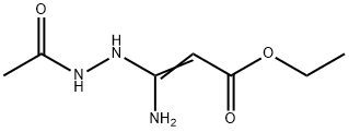 2-Propenoic  acid,  3-(2-acetylhydrazinyl)-3-amino-,  ethyl  ester 结构式
