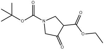 N-BOC-4-氧代-3-吡咯烷甲酸乙酯 结构式