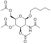 戊烷基-2-乙酰氨基-3,4,6-三-O-乙酰基-2-脱氧-Β-D-葡萄糖苷 结构式
