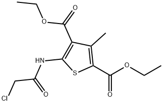 5-(2-氯乙酰氨基)-3-甲基噻吩-2,4-乙二酸二乙酯 结构式
