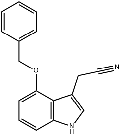 4-苄氧基吲哚-3-乙腈 结构式