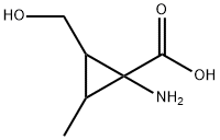 Cyclopropanecarboxylic acid, 1-amino-2-(hydroxymethyl)-3-methyl- (9CI) 结构式