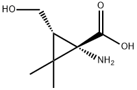 Cyclopropanecarboxylic acid, 1-amino-3-(hydroxymethyl)-2,2-dimethyl-, trans- (9CI) 结构式