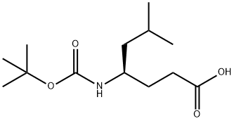(R)-4-(叔丁氧羰基)氨基-6-甲基庚酸 结构式
