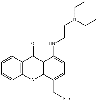 9H-Thioxanthen-9-one, 4-(aminomethyl)-1-[[2-(diethylamino)ethyl]amino]- 结构式