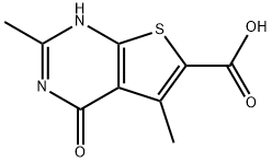 2,5-二甲基-4-羰基-3,4-二氢-噻吩并[2,3-D]-嘧啶-6-羧酸 结构式