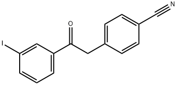 4-(2-(3-碘苯基)-2-氧乙基)苯甲腈 结构式