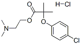 2-(二甲基氨基)乙基2-(4-氯苯氧基)-2-甲基丙酸酯盐酸盐 结构式
