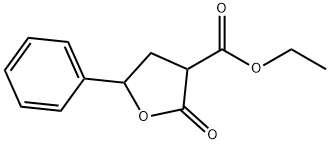 Tetrahydro-2-oxo-5-phenyl-3-furancarboxylic acid ethyl ester 结构式