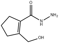 1-Cyclopentene-1-carboxylic  acid,  2-(hydroxymethyl)-,  hydrazide 结构式