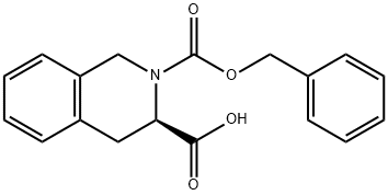 (3R)-2-苄氧羰基-1,2,3,4-四氢异喹啉-3-羧酸 结构式