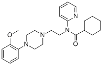 N-[2-[4-(2-甲氧基苯基)-1-哌嗪基]乙基]-N-2-吡啶基环己烷甲酰胺盐酸盐 结构式
