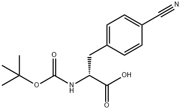 Boc-D-4-氰基苯丙氨酸 结构式