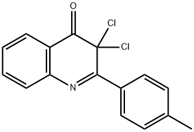 4(3H)-Quinolinone,  3,3-dichloro-2-(4-methylphenyl)- 结构式