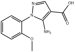 5-氨基-1-(2-甲氧苯基)-1H-哌唑-4-羧酸 结构式