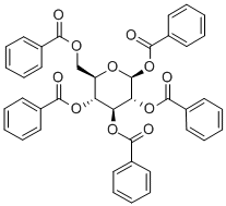 1,2,3,4,6-PENTA-O-BENZOYL-BETA-D-GLUCOPYRANOSE 结构式