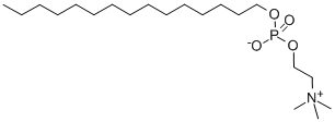 1-(三甲基铵)十七烷-2-基磷酸氢盐 结构式