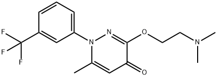 3-(2-dimethylaminoethoxy)-6-methyl-1-[3-(trifluoromethyl)phenyl]pyrida zin-4-one 结构式