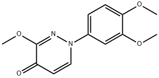 1-(3,4-Dimethoxyphenyl)-3-methoxy-4(1H)-pyridazinone 结构式