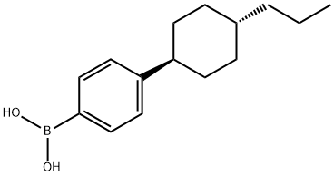 4-(反式-4-丙基环己基)苯硼酸 结构式