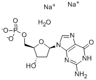 2'-DEOXYGUANOSINE 5'-MONOPHOSPHATE, DISO DIUM SALT HYDRATE 结构式