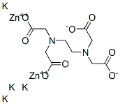 DIPOTASSIUM [[N,N'-ETHYLENEBIS[N-(CARBOXYLATOMETHYL)GLYCINATO]](4-)-N,N',O,O',ON,ON']ZINCATE(2-) 结构式