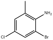 2-溴-4-氯-6-甲基苯胺 结构式