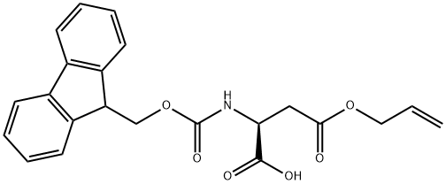 N-芴甲氧羰基-L-天冬氨酸 4-烯丙酯 结构式