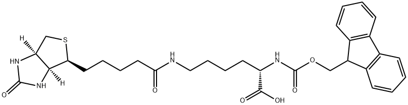N-FMOC-N'-生物素-L-赖氨酸 结构式