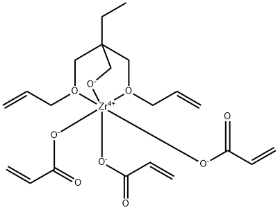 [2,2-双[(2-丙烯基氧基)甲基]-1-丁醇-O,O',O'']三(2-丙烯酸-O)锆盐 结构式