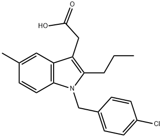 2-[1-[(4-chlorophenyl)methyl]-5-methyl-2-propyl-indol-3-yl]acetic acid 结构式