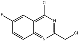 QUINAZOLINE, 4-CHLORO-2-(CHLOROMETHYL)-6-FLUORO- 结构式