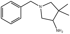 1-苄基-4,4-二甲基吡咯烷-3-胺 结构式
