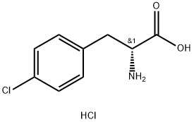 4-氯-D-苯丙氨酸 结构式