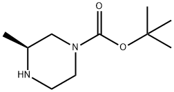 (S)-4-N-叔丁氧羰基-2-甲基哌嗪 结构式