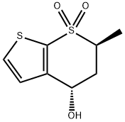 (4S,6S)-5,6-二氢-4-羟基-6-甲基噻吩并[2,3-B]噻喃-7,7-二氧化物 结构式