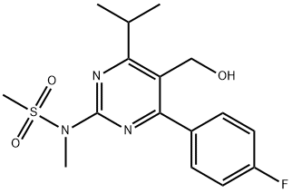 4-(4-氟苯基)-6-异丙基-2-[(N-甲基-N-甲磺酰)氨基]嘧啶-5-甲醇 结构式