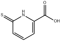 6-疏基吡啶-2-羧酸 结构式