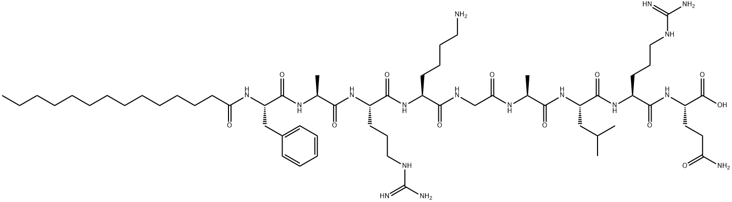 MYRISTOYL-PHE-ALA-ARG-LYS-GLY-ALA-LEU-ARG-GLN-OH