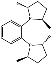 (-)-1,2-双((2R,5R)-2,5-二甲基磷)苯 结构式