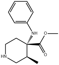 cis-3-Methyl-4-(phenylaMino)-4-piperidinecarboxylic Acid Methyl Ester 结构式