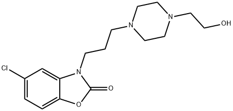 5-Chloro-3-[3-[4-(2-hydroxyethyl)piperazin-1-yl]propyl]benzoxazol-2(3H)-one 结构式