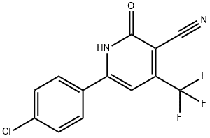 4'-氯-3-羟基-5-(三氟甲基)-1,1-二苯基-4-甲腈 结构式